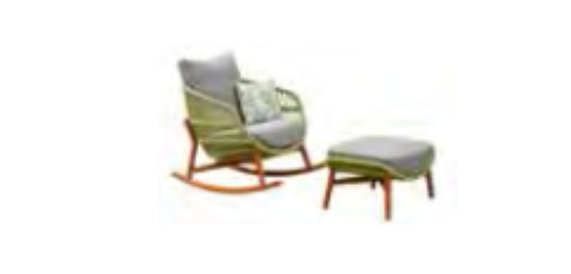 Vasca Rocking Chair Set Green