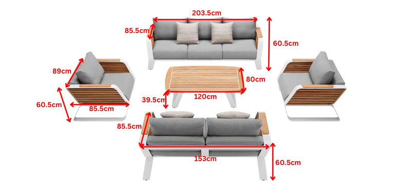 Wing 7 Seat Conversation Set