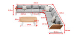 Wing 7 Seat L-Shape Sofa Set (Table Top with Yacht Glue)