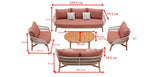 Vasca 7 Seat Conversation Sofa Set