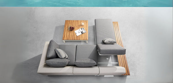 Polo Pro Corner Lounge Grey ( Right Side Table )